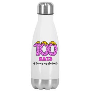 100 Days Of Loving My Students Teacher Celebration Stainless Steel Insulated Water Bottle