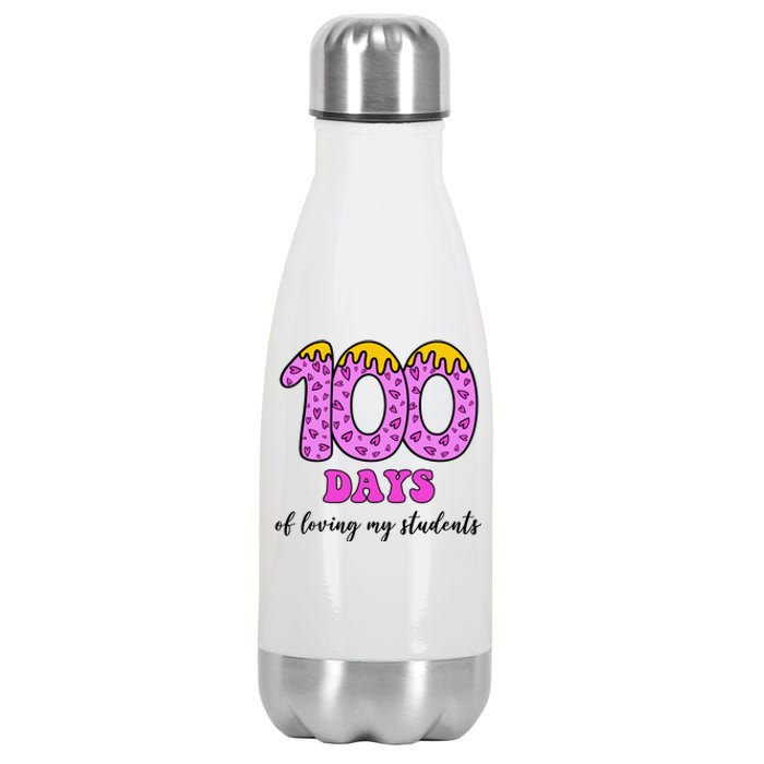 100 Days Of Loving My Students Teacher Celebration Stainless Steel Insulated Water Bottle