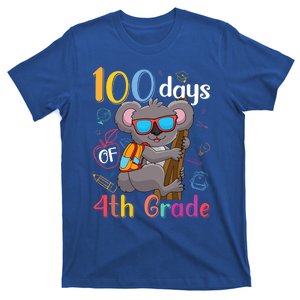 100 Days Of 4Th Grade Koala 100Th Day School Fourth Grade Gift T-Shirt