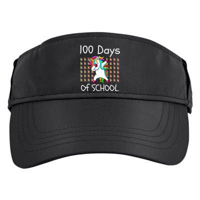 100th Day Of School Dabbing Unicorn Teacher, 100 Days Adult Drive Performance Visor