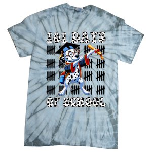 100 Days Of School Dalmatian Dog Boy Girl 100 Days Smarter Tie-Dye T-Shirt