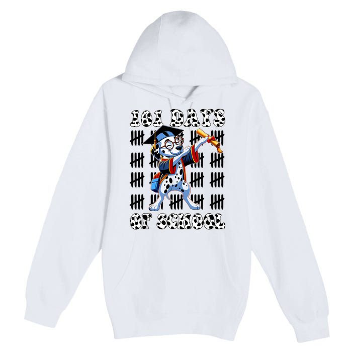 100 Days Of School Dalmatian Dog Boy Girl 100 Days Smarter Premium Pullover Hoodie