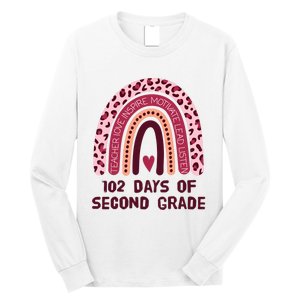 102 Day Of 2nd Grade Rainbow 102 Day Of Second Grade Long Sleeve Shirt