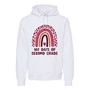 102 Day Of 2nd Grade Rainbow 102 Day Of Second Grade Premium Hoodie