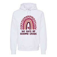 102 Day Of 2nd Grade Rainbow 102 Day Of Second Grade Premium Hoodie