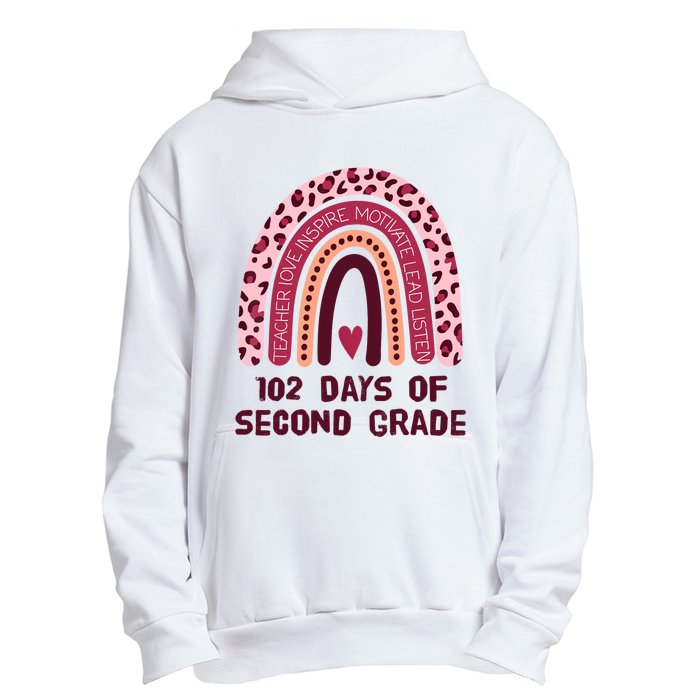 102 Day Of 2nd Grade Rainbow 102 Day Of Second Grade Urban Pullover Hoodie