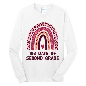 102 Day Of 2nd Grade Rainbow 102 Day Of Second Grade Tall Long Sleeve T-Shirt