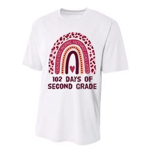 102 Day Of 2nd Grade Rainbow 102 Day Of Second Grade Performance Sprint T-Shirt