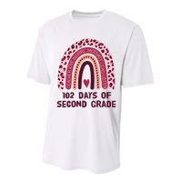 102 Day Of 2nd Grade Rainbow 102 Day Of Second Grade Performance Sprint T-Shirt