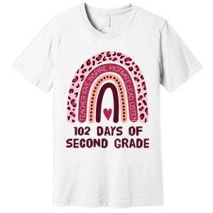 102 Day Of 2nd Grade Rainbow 102 Day Of Second Grade Premium T-Shirt