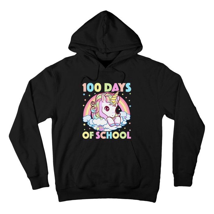 100th Day of School Unicorn 100 Magical Days Teacher Girls Hoodie