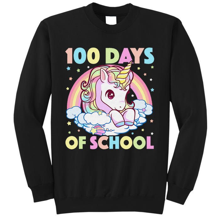 100th Day of School Unicorn 100 Magical Days Teacher Girls Sweatshirt