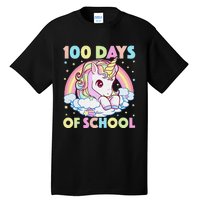 100th Day of School Unicorn 100 Magical Days Teacher Girls Tall T-Shirt