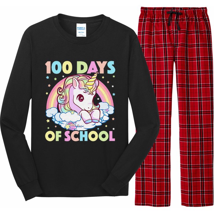 100th Day of School Unicorn 100 Magical Days Teacher Girls Long Sleeve Pajama Set