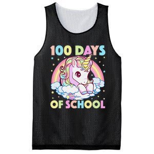 100th Day of School Unicorn 100 Magical Days Teacher Girls Mesh Reversible Basketball Jersey Tank