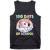 100th Day of School Unicorn 100 Magical Days Teacher Girls Tank Top