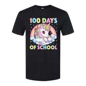 100th Day of School Unicorn 100 Magical Days Teacher Girls Softstyle CVC T-Shirt