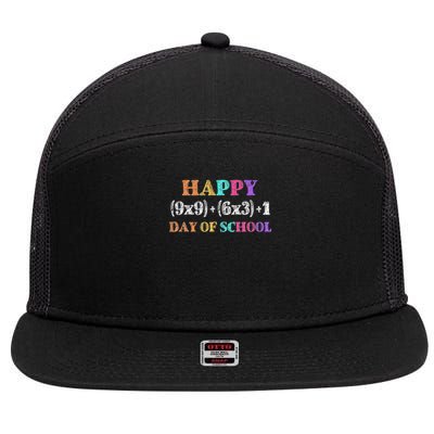 100 Days Of School Math Formula 100th Day Of School Teacher 7 Panel Mesh Trucker Snapback Hat