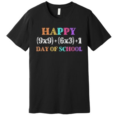 100 Days Of School Math Formula 100th Day Of School Teacher Premium T-Shirt