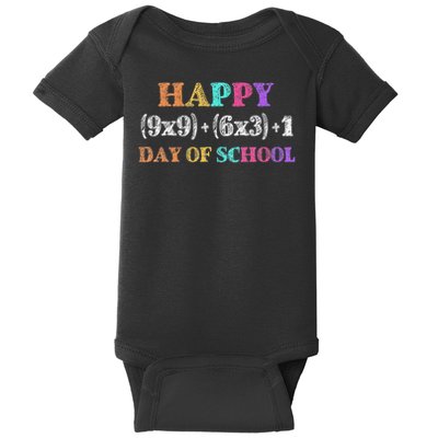 100 Days Of School Math Formula 100th Day Of School Teacher Baby Bodysuit