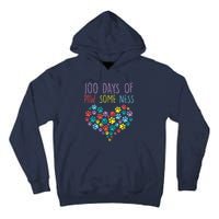 100 Days Of Pawsomeness Heart 100th Day School Dog Cat Gift Tall Hoodie