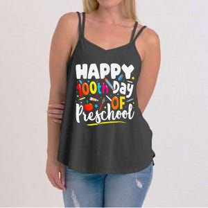 100th Day Of Preschool Teachers 100 Days School Women's Strappy Tank