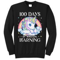 100th Day of School Unicorn 100 Magical Days Teacher Girls Sweatshirt