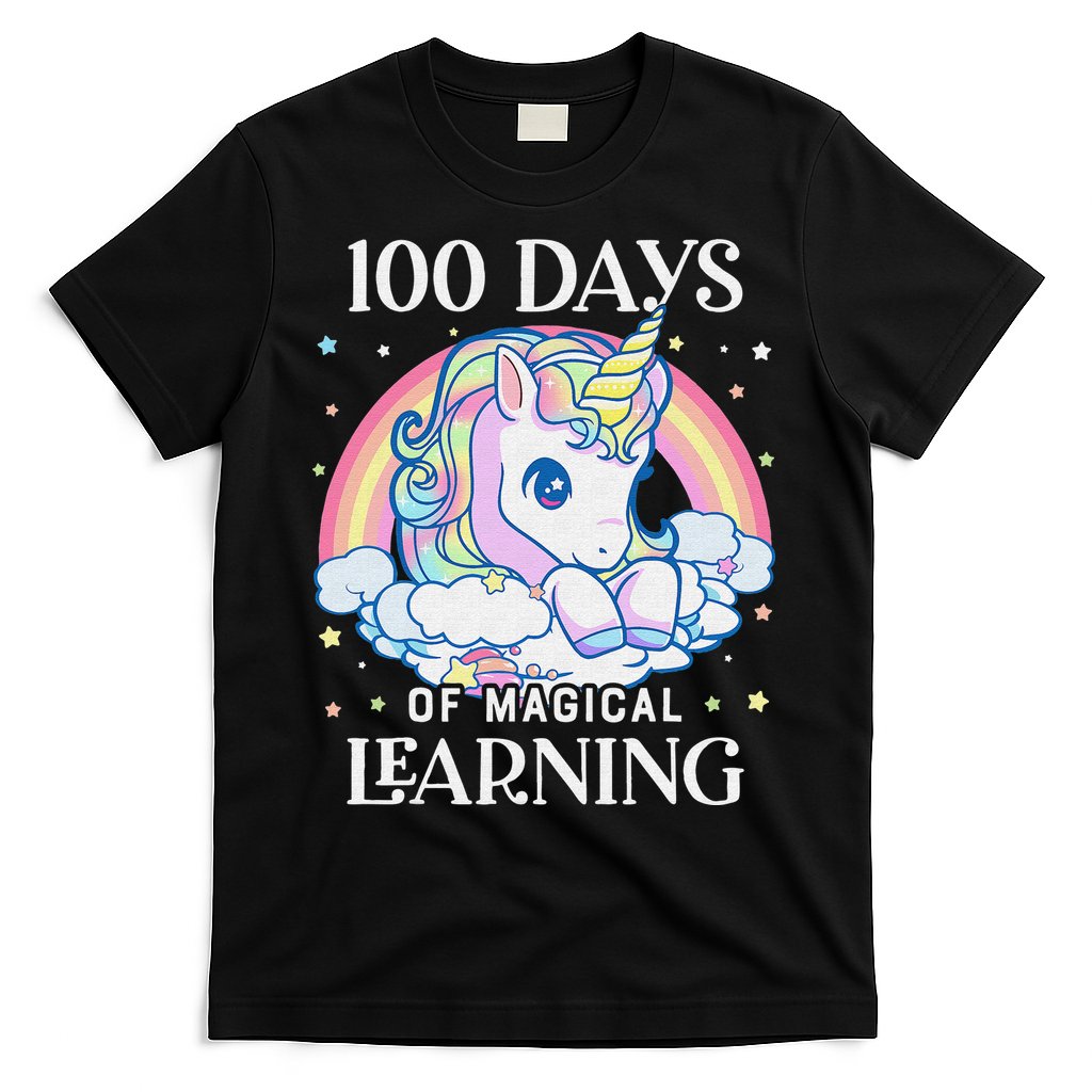 100th Day of School Unicorn 100 Magical Days Teacher Girls T-Shirt