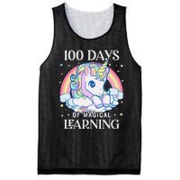 100th Day of School Unicorn 100 Magical Days Teacher Girls Mesh Reversible Basketball Jersey Tank