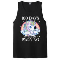 100th Day of School Unicorn 100 Magical Days Teacher Girls PosiCharge Competitor Tank