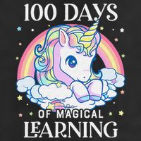 100th Day of School Unicorn 100 Magical Days Teacher Girls Hat