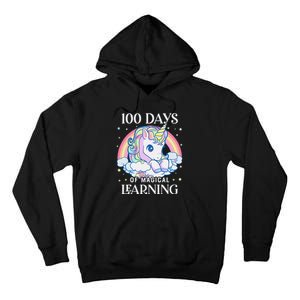 100th Day of School Unicorn 100 Magical Days Teacher Girls Tall Hoodie