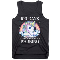 100th Day of School Unicorn 100 Magical Days Teacher Girls Tank Top