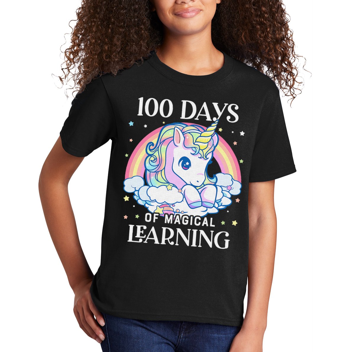 100th Day of School Unicorn 100 Magical Days Teacher Girls Kids T-Shirt