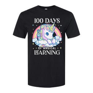 100th Day of School Unicorn 100 Magical Days Teacher Girls Softstyle CVC T-Shirt