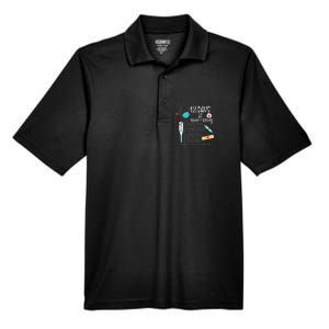 12 Days Of Nursing Funny Nurse Christmas Cute Xmas Men's Origin Performance Pique Polo