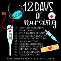 12 Days Of Nursing Funny Nurse Christmas Cute Xmas Cooling Performance Crew T-Shirt