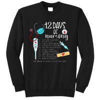 12 Days Of Nursing Funny Nurse Christmas Cute Xmas Sweatshirt