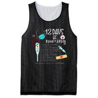 12 Days Of Nursing Funny Nurse Christmas Cute Xmas Mesh Reversible Basketball Jersey Tank