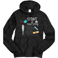 12 Days Of Nursing Funny Nurse Christmas Cute Xmas Tie Dye Hoodie