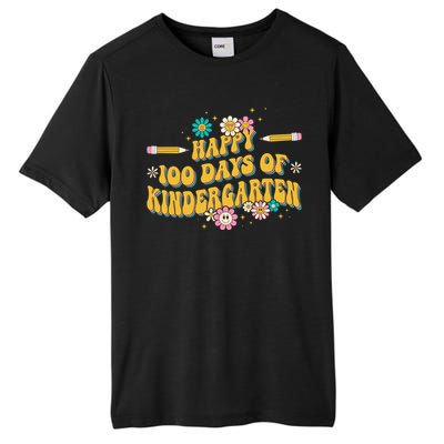 100 Days Of Kindergarten Groovy Kindergarten Teacher Great Gift Tall Fusion ChromaSoft Performance T-Shirt