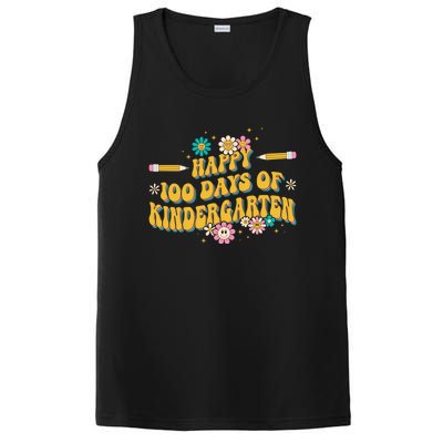 100 Days Of Kindergarten Groovy Kindergarten Teacher Great Gift PosiCharge Competitor Tank