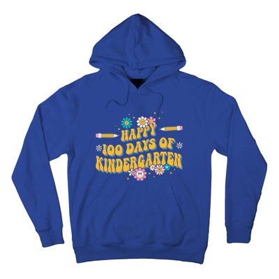 100 Days Of Kindergarten Groovy Kindergarten Teacher Great Gift Hoodie