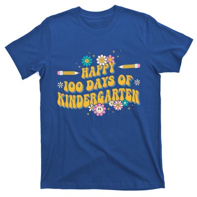 100 Days Of Kindergarten Groovy Kindergarten Teacher Great Gift T-Shirt