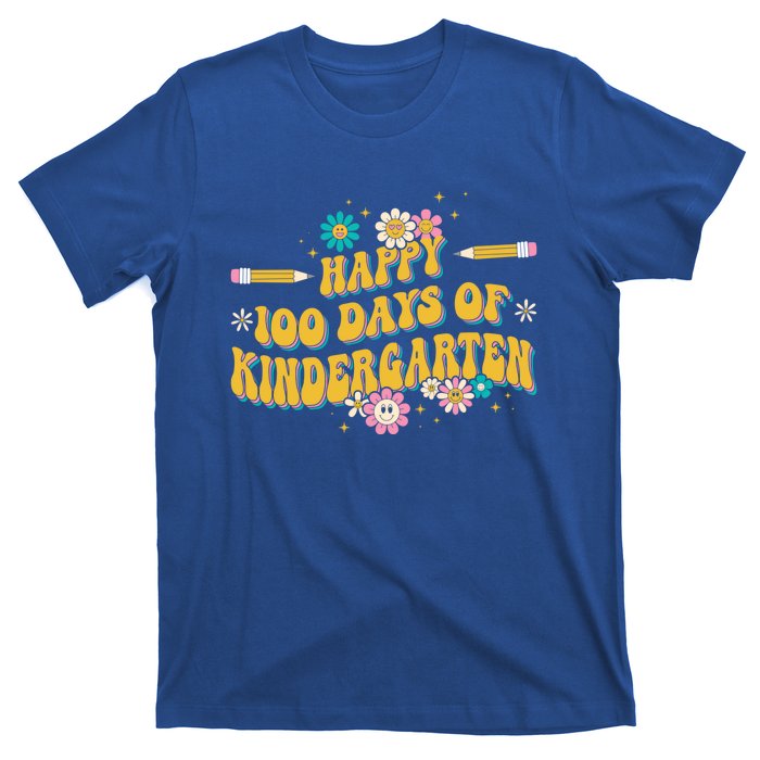 100 Days Of Kindergarten Groovy Kindergarten Teacher Great Gift T-Shirt