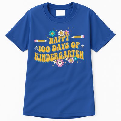 100 Days Of Kindergarten Groovy Kindergarten Teacher Great Gift Tall T-Shirt