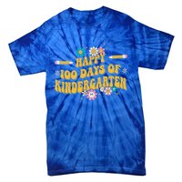 100 Days Of Kindergarten Groovy Kindergarten Teacher Great Gift Tie-Dye T-Shirt