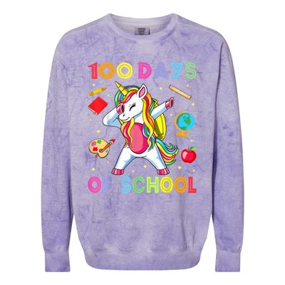 100 Days Of School Colorblast Crewneck Sweatshirt