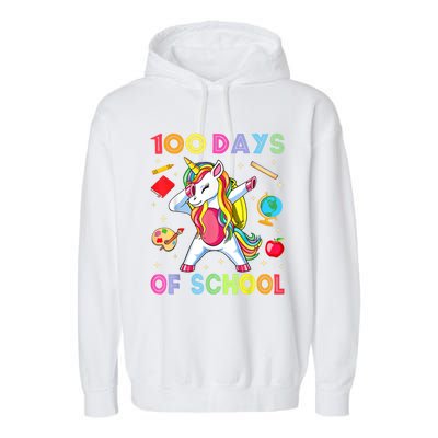 100 Days Of School Garment-Dyed Fleece Hoodie