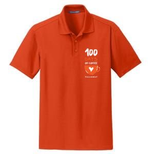 100th Day Of School For Teachers Coffee Meaningful Gift Dry Zone Grid Polo